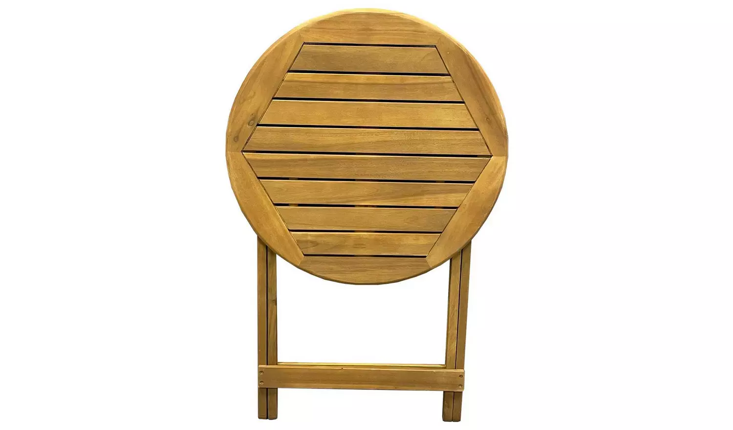 Greenhurst 2 Seater Folding Wooden Garden Bistro Set-Natural