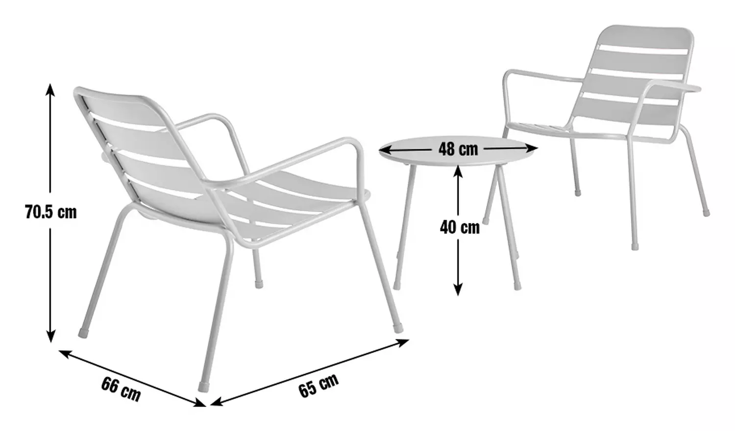 Habitat Annika 2 Seater Metal Garden Bistro Set - Red