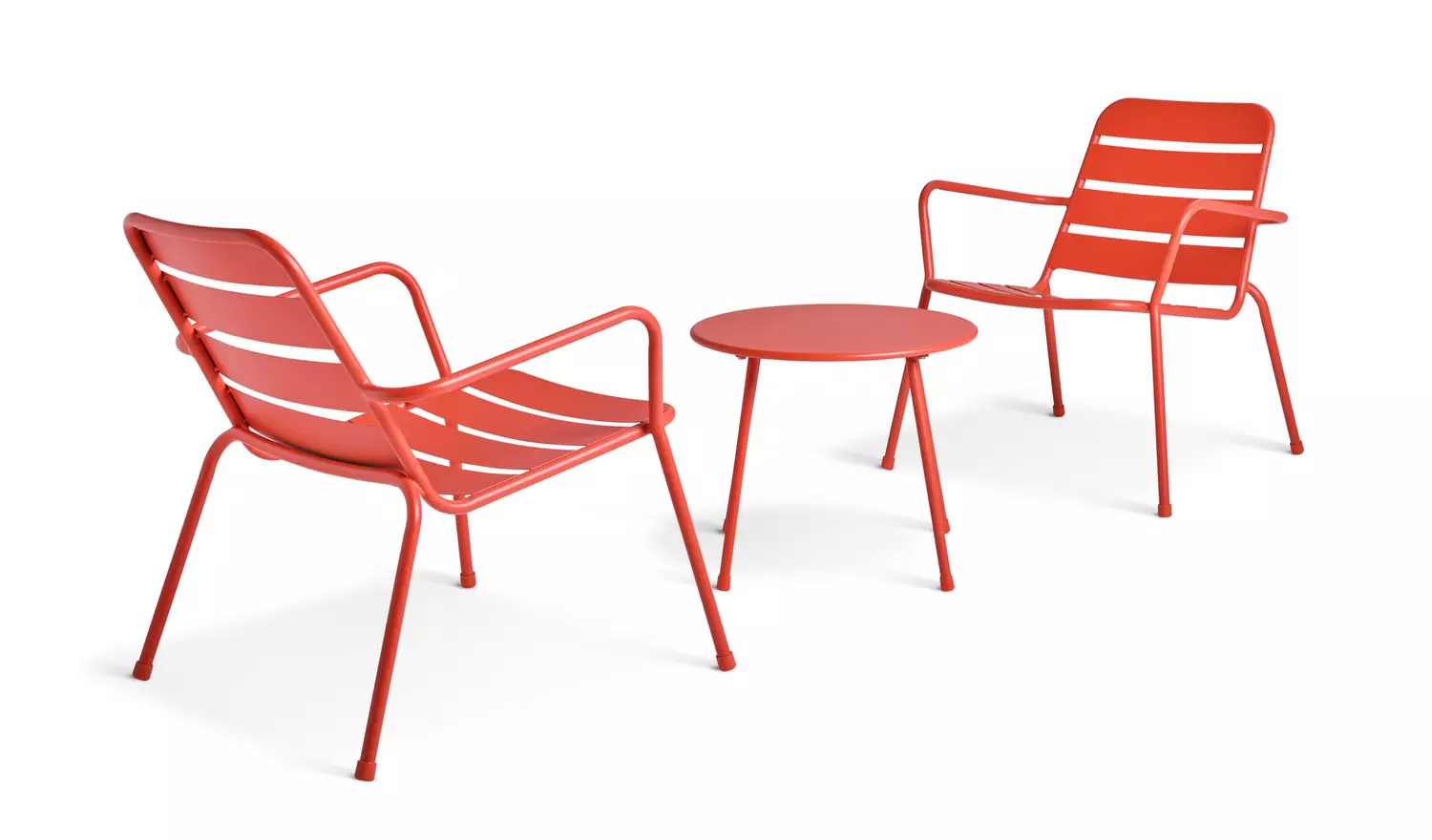 Habitat Annika 2 Seater Metal Garden Bistro Set - Red