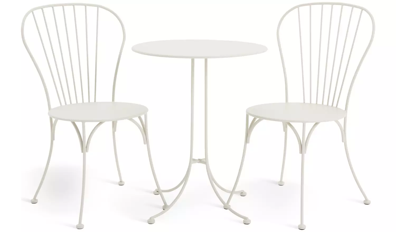 Habitat Elara 2 Seater Metal Garden Bistro Set - White