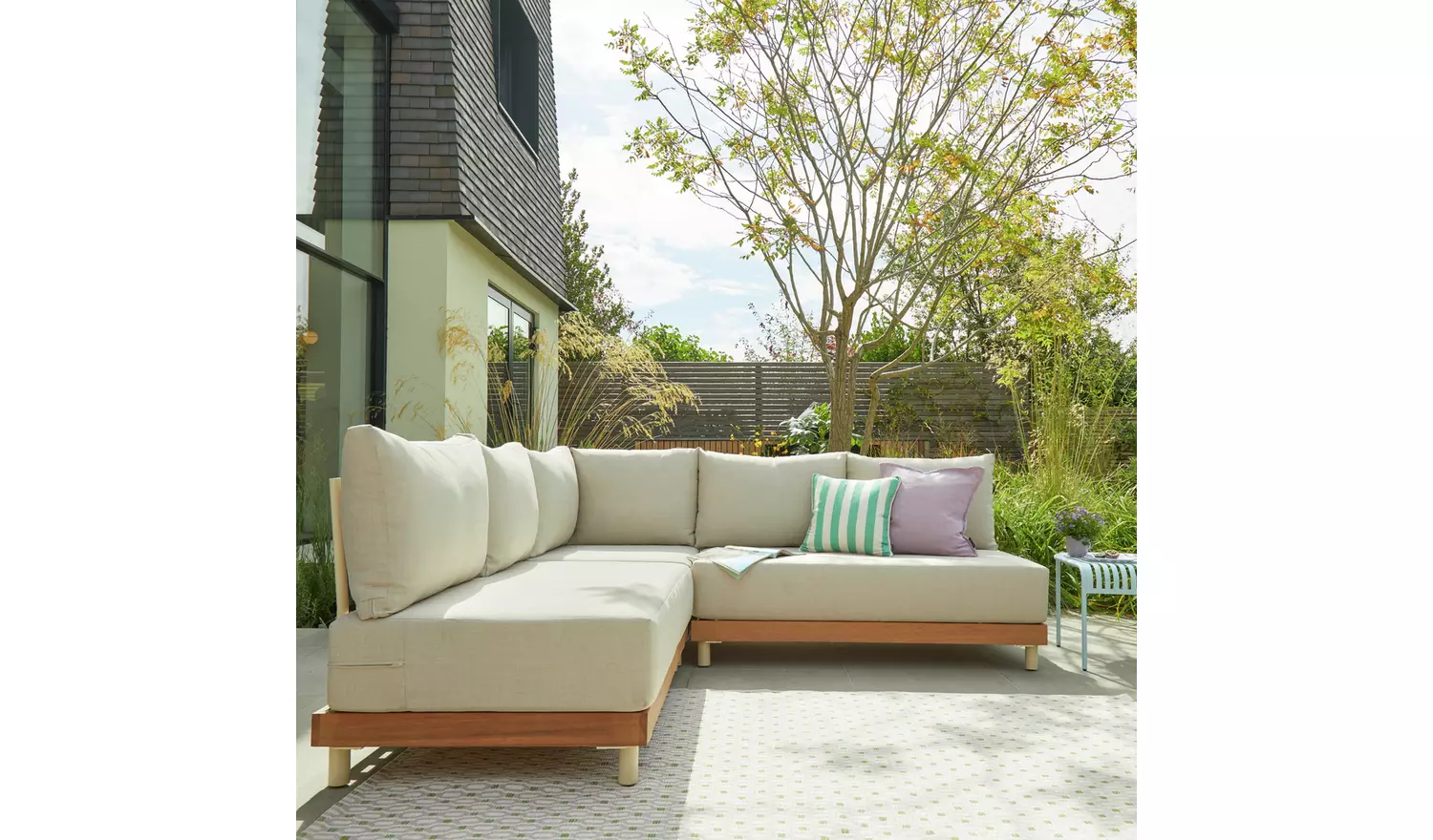 Habitat Bloom 5 Seater Garden Modular Sofa Set - Natural