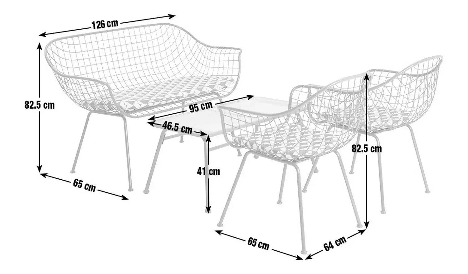 Habitat x Scion 4 Seater Metal Garden Sofa Set - Green