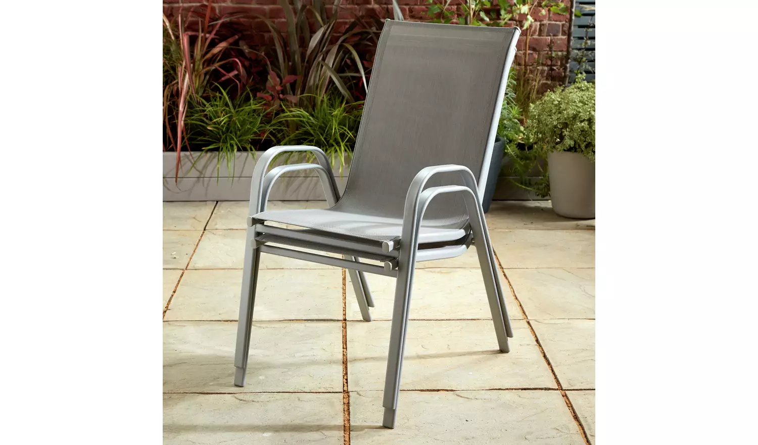 Argos Home Sicily 4 Seater Metal Patio Set - Grey