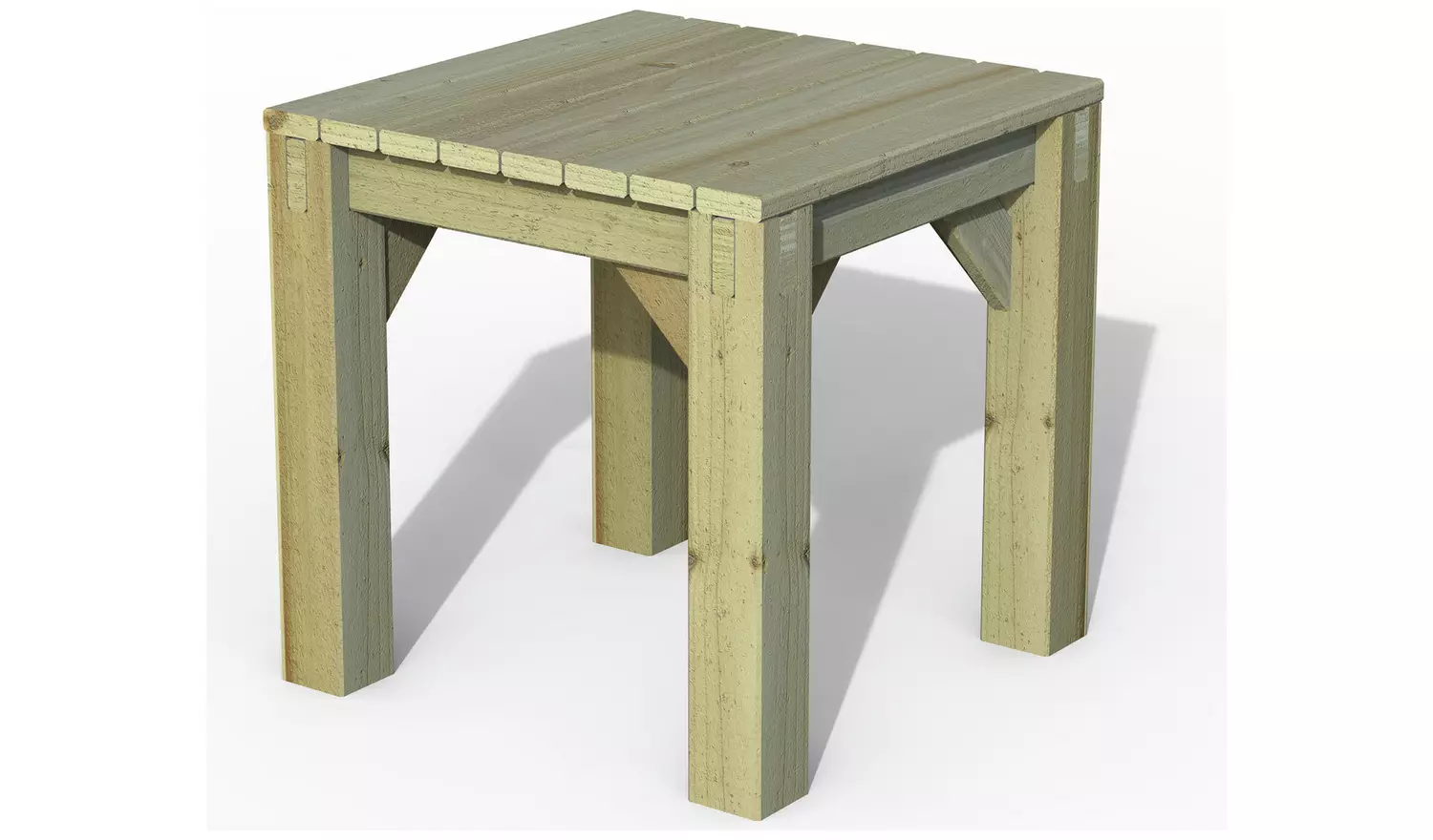 Forest Garden 3 Seater Wooden Garden Patio Set - Natural