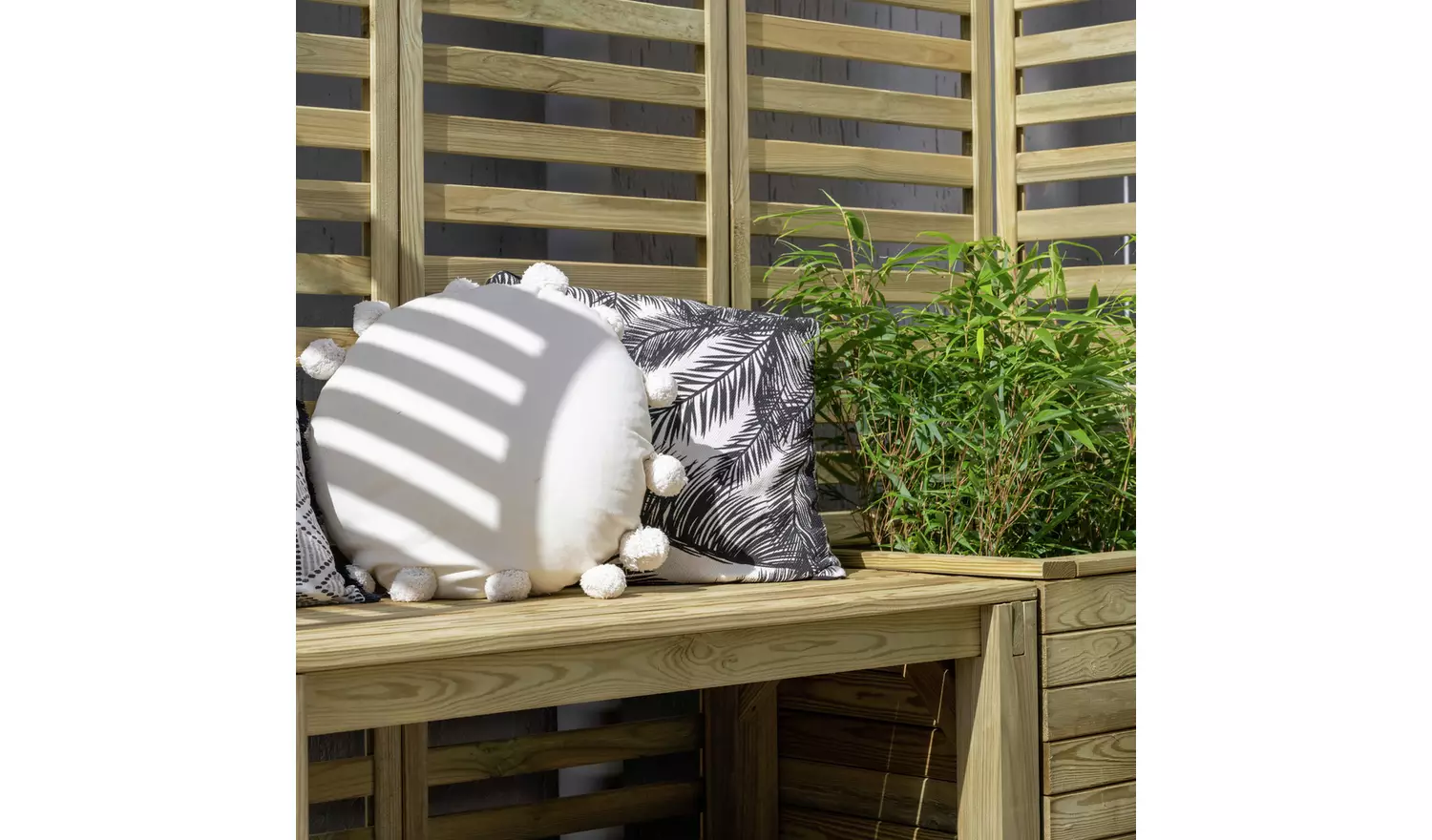 Forest Garden 3 Seater Wooden Garden Patio Set - Natural