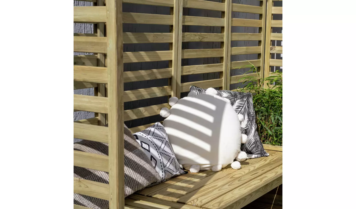 Forest Garden 3 Seater Wooden Garden Patio Set - Natural