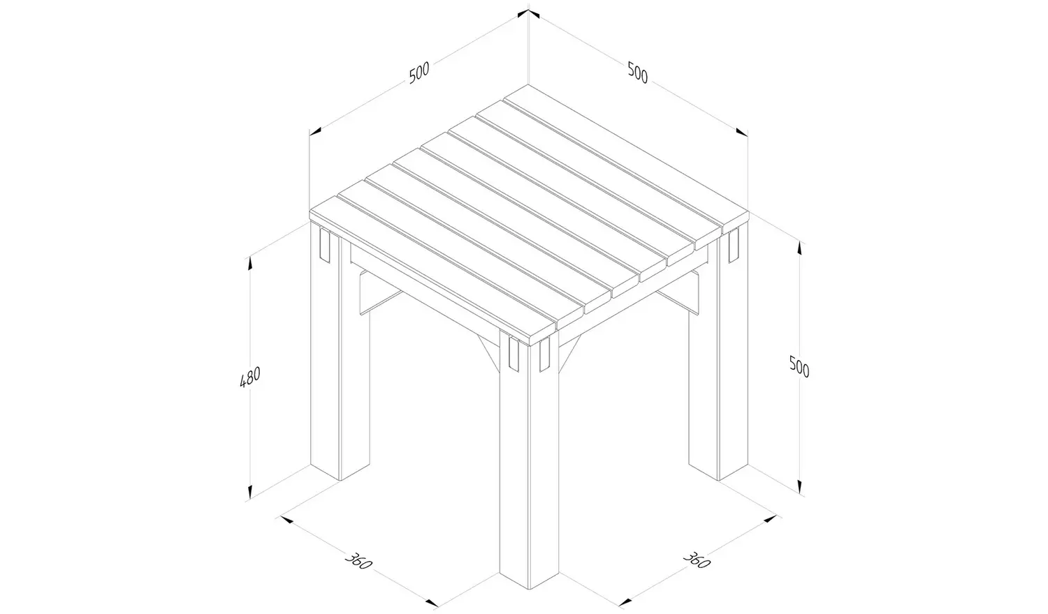 Forest Garden 8 Seater Wooden Garden Patio Set - Natural