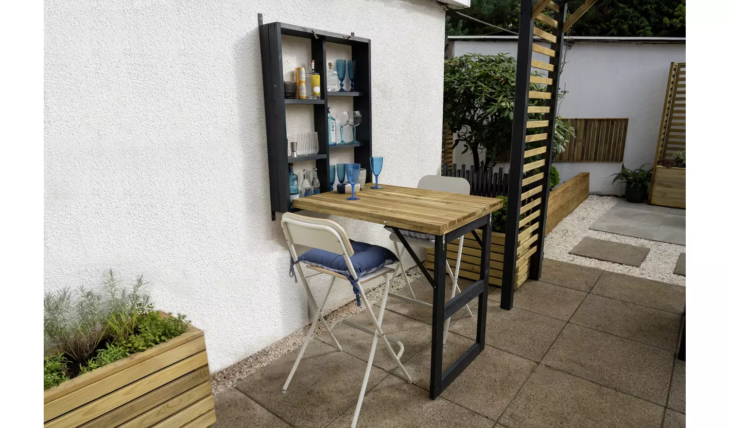 Forest Garden Folding Garden Bar - Natural