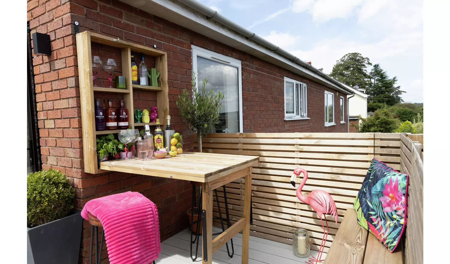 Forest Garden Folding Garden Bar - Natural