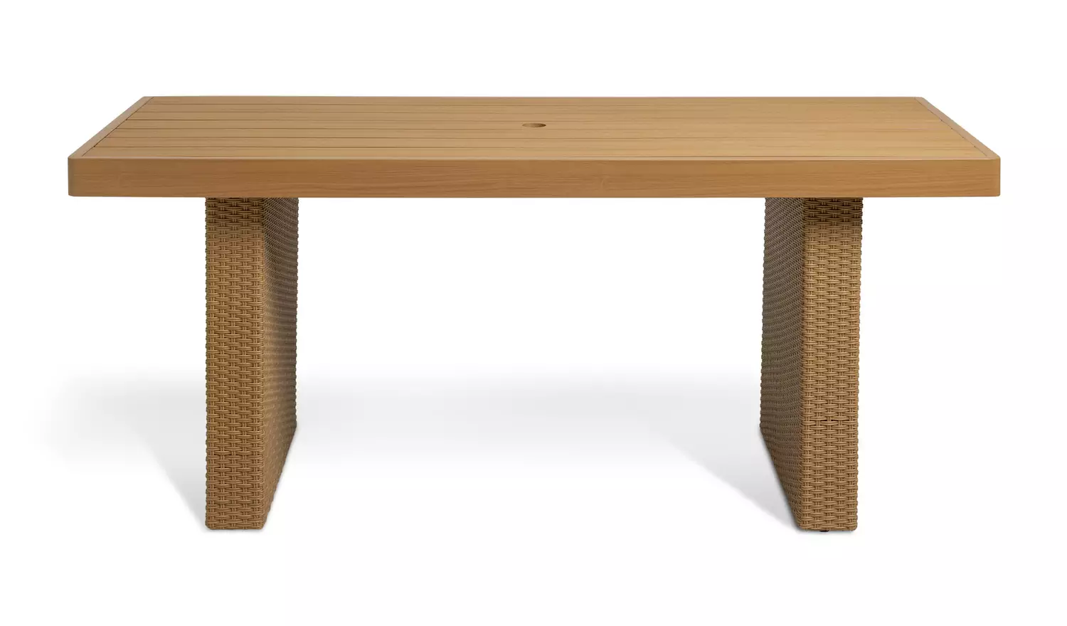 Habitat June 6 Seater Rattan Effect Patio Set - Brown