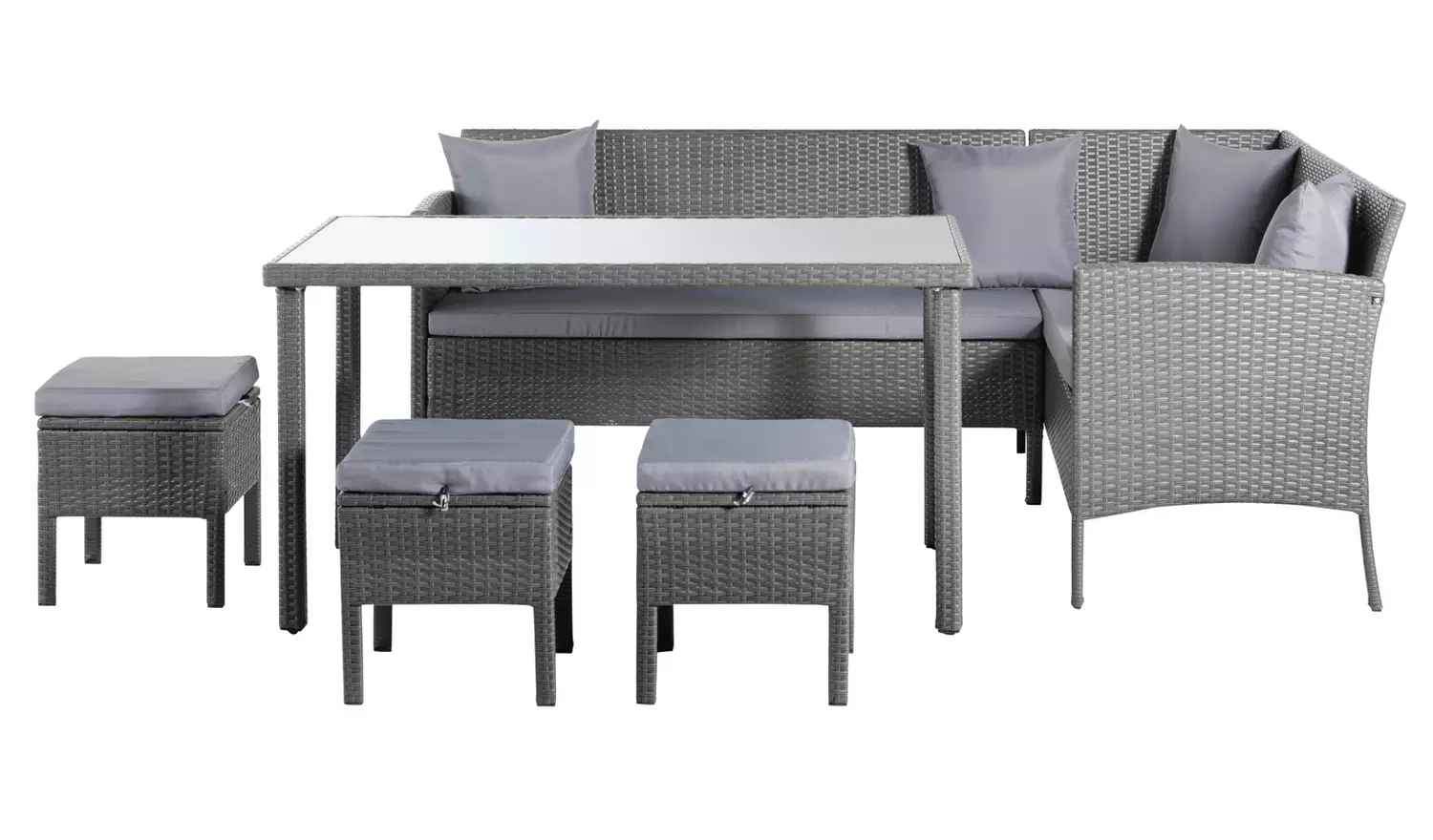 Argos Home 8 Seater Rattan Effect Garden Corner Sofa Set