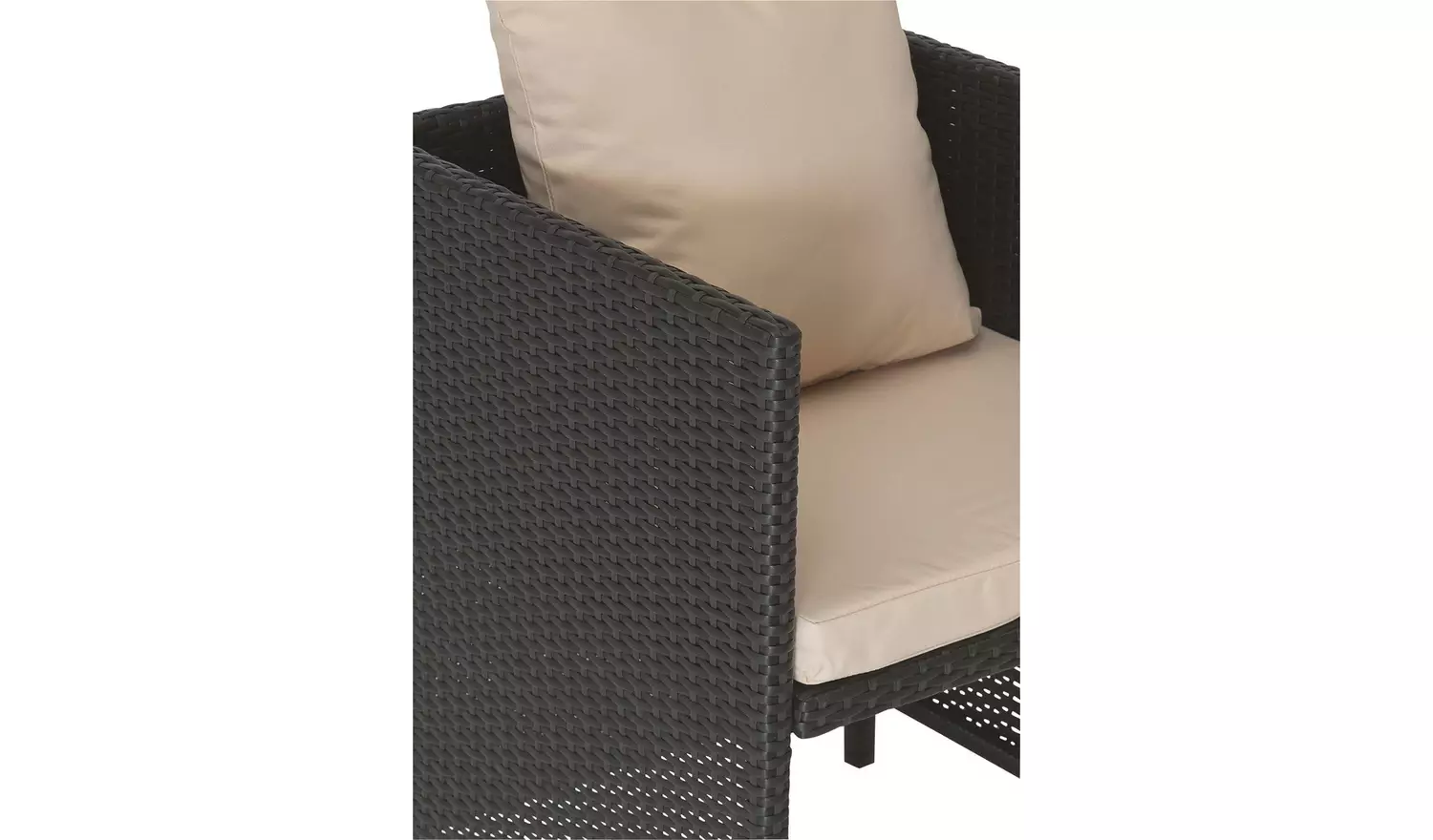 Argos Home Cube 6 Seater Rattan Effect Patio Set - Black
