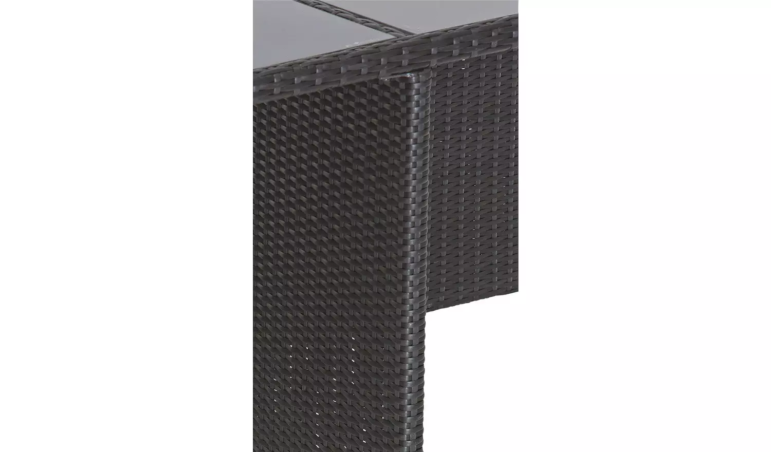 Argos Home Cube 6 Seater Rattan Effect Patio Set - Black