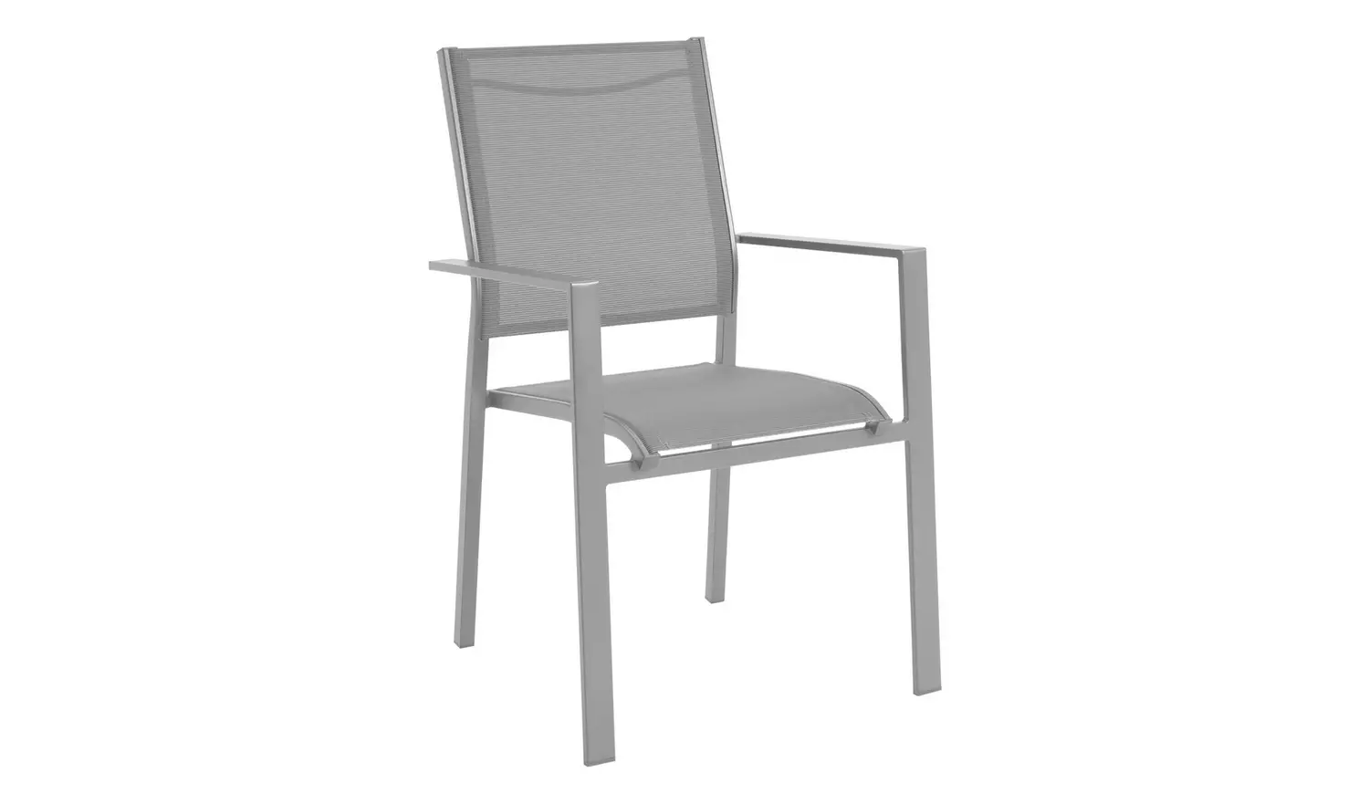 Argos Home 6 Seater Metal Patio Set - Light Grey