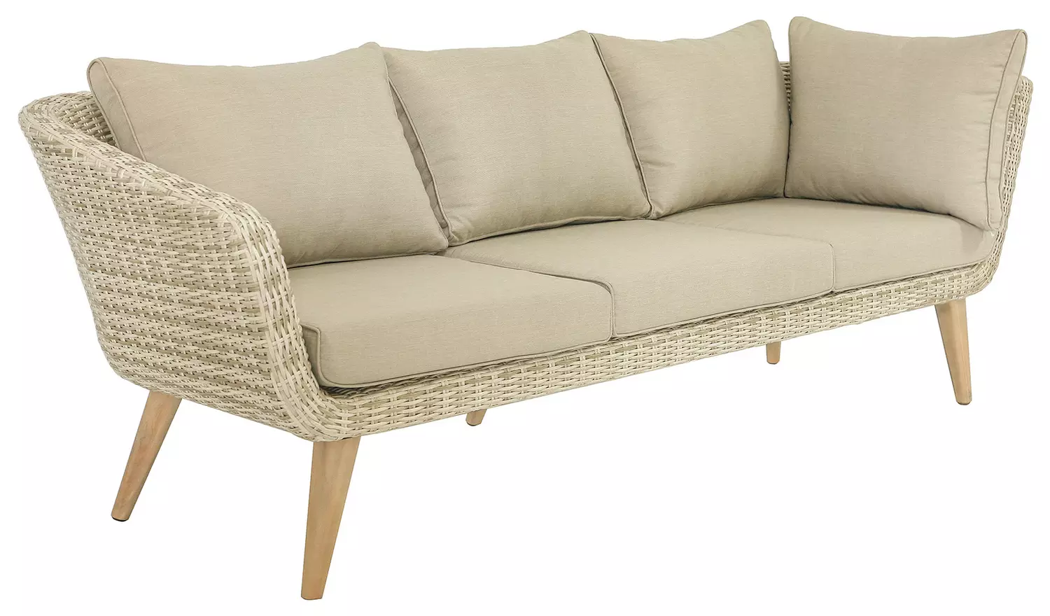 Pacific Cabon 8 Seater Rattan Effect Garden Corner Sofa Set