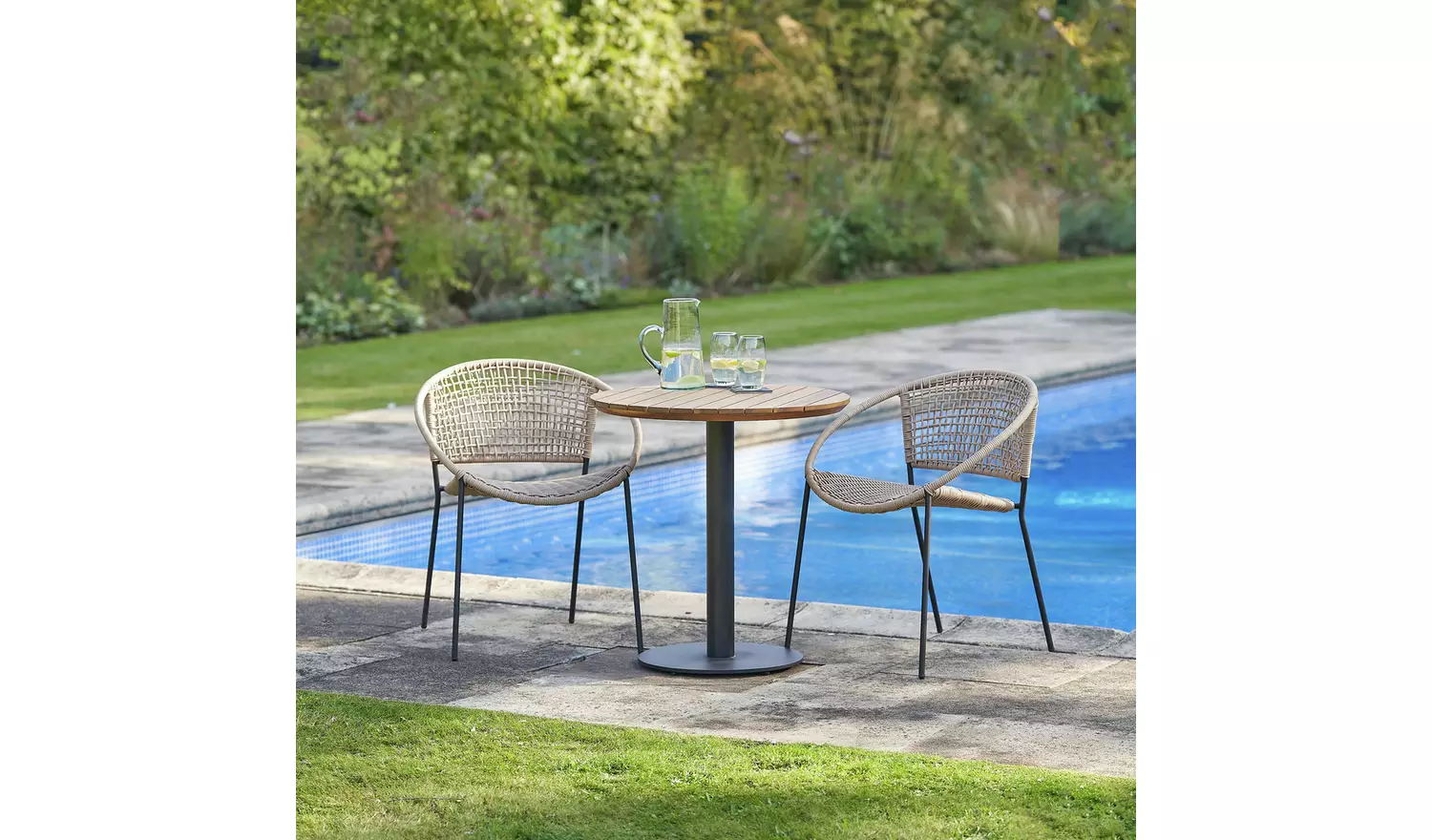 Pacific Dakota 2 Seater Rattan Effect Garden Bistro Set