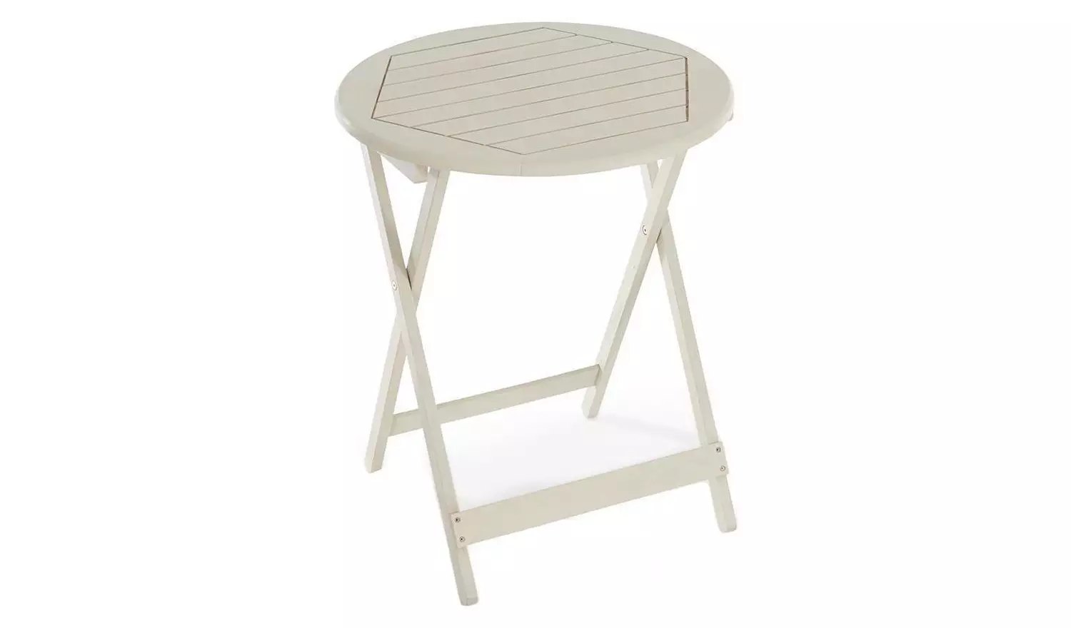 Greenhurst 2 Seater Folding Wooden Garden Bistro Set-White