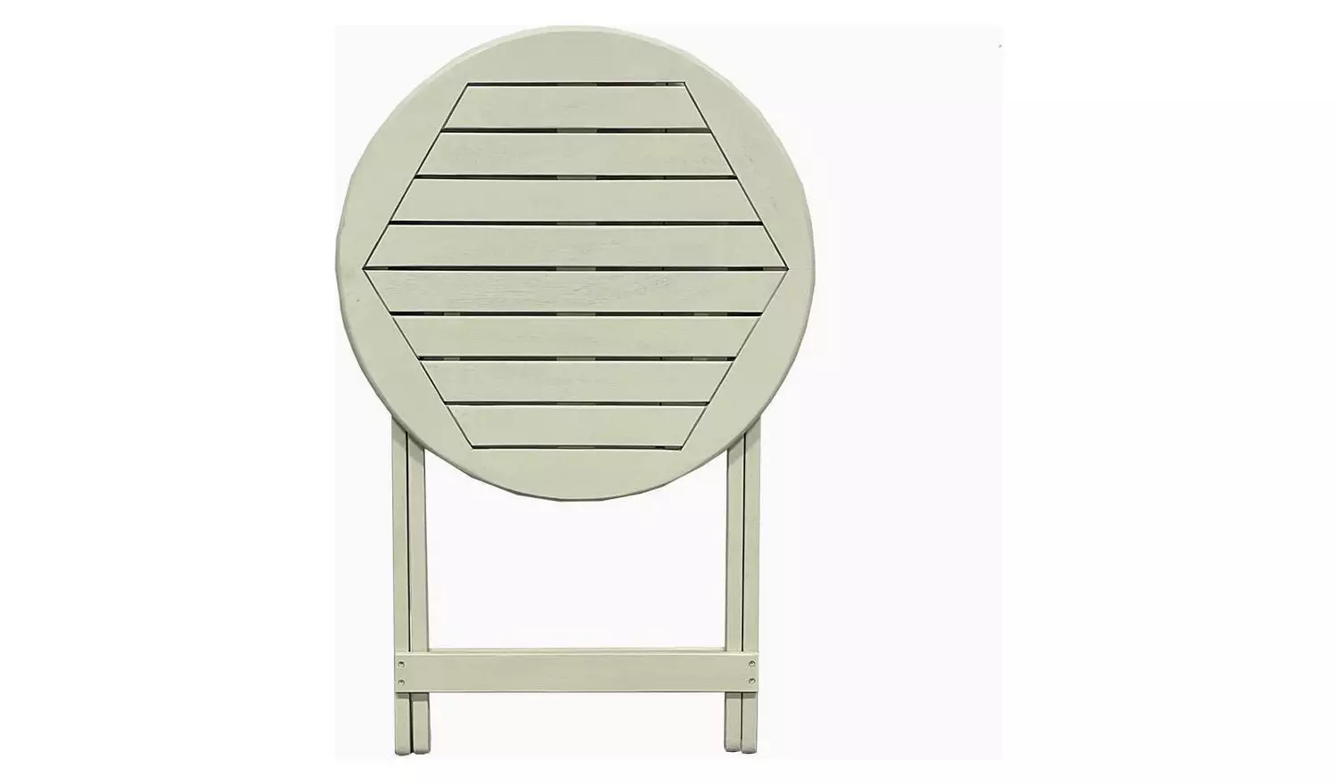 Greenhurst 2 Seater Folding Wooden Garden Bistro Set-White
