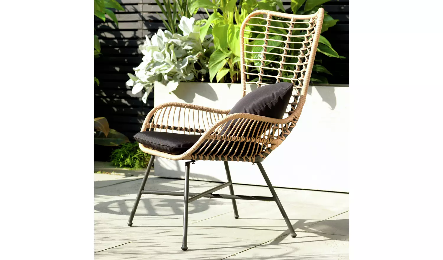 Habitat 2 Seater Bamboo Garden Bistro Set - Natural