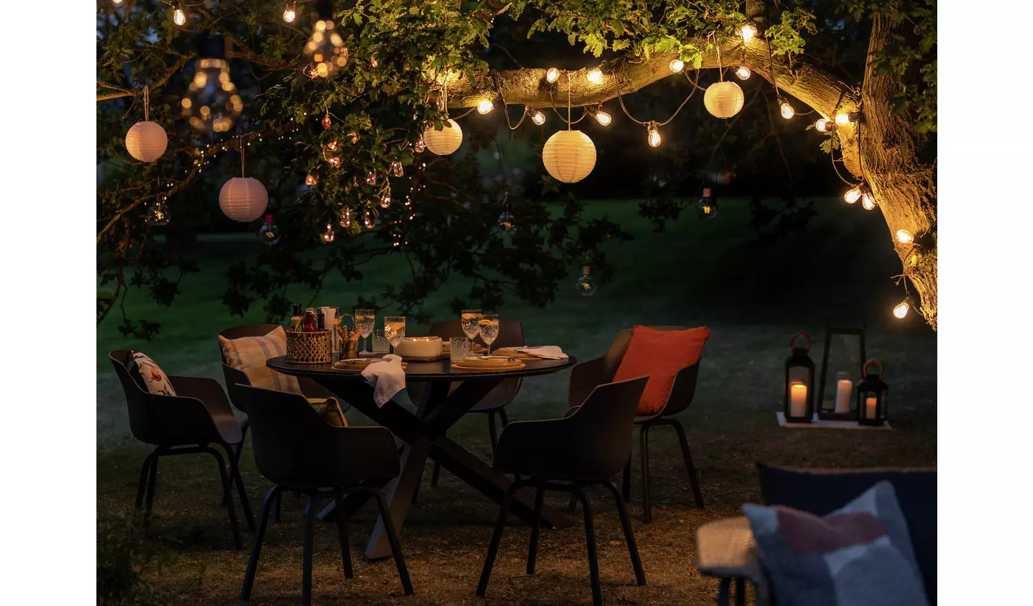 Habitat Aegaen 6 Seater Metal Patio Set - Grey