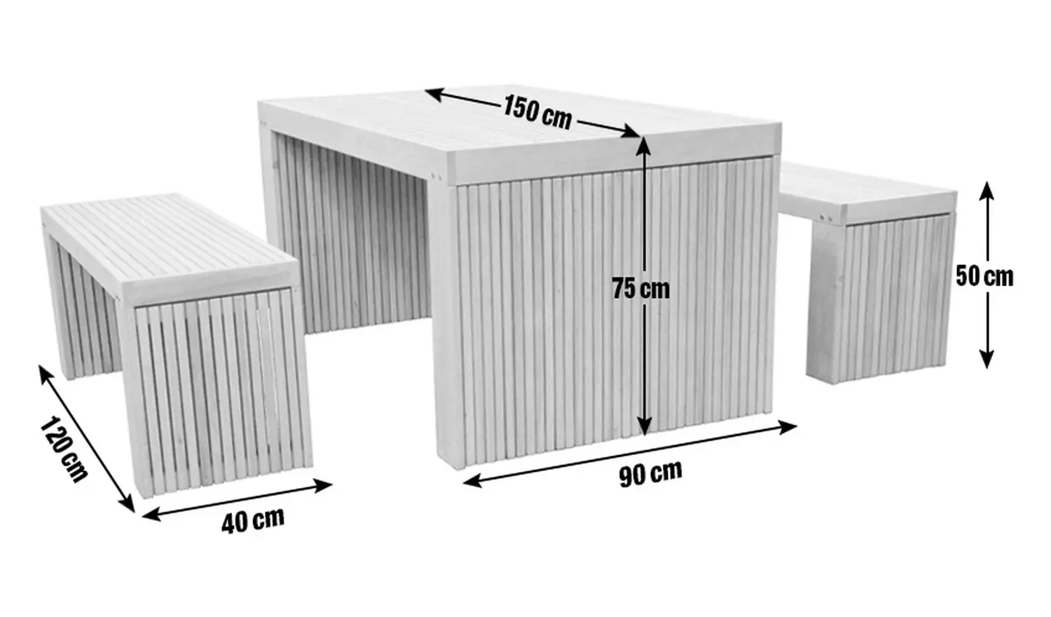 Habitat Samoa 4 Seater Eucalyptus Patio Set - Natural