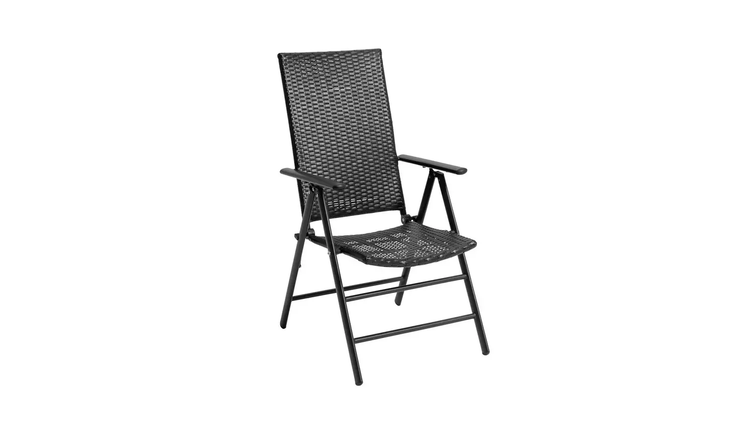 Argos Home Hereford Folding 6 Seater Metal Patio Set - Black
