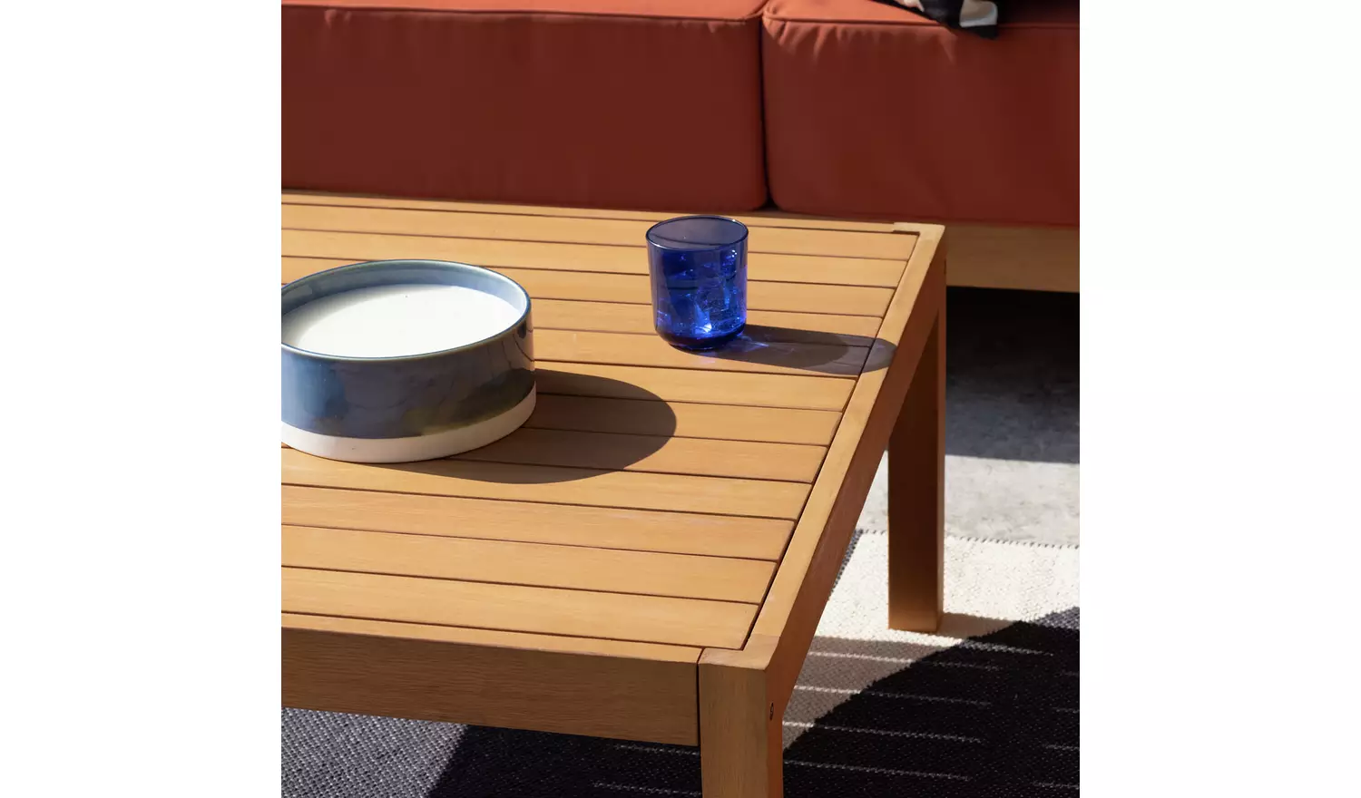 Habitat Koral 5 Seater Wooden Garden Sofa Set - Light Wood