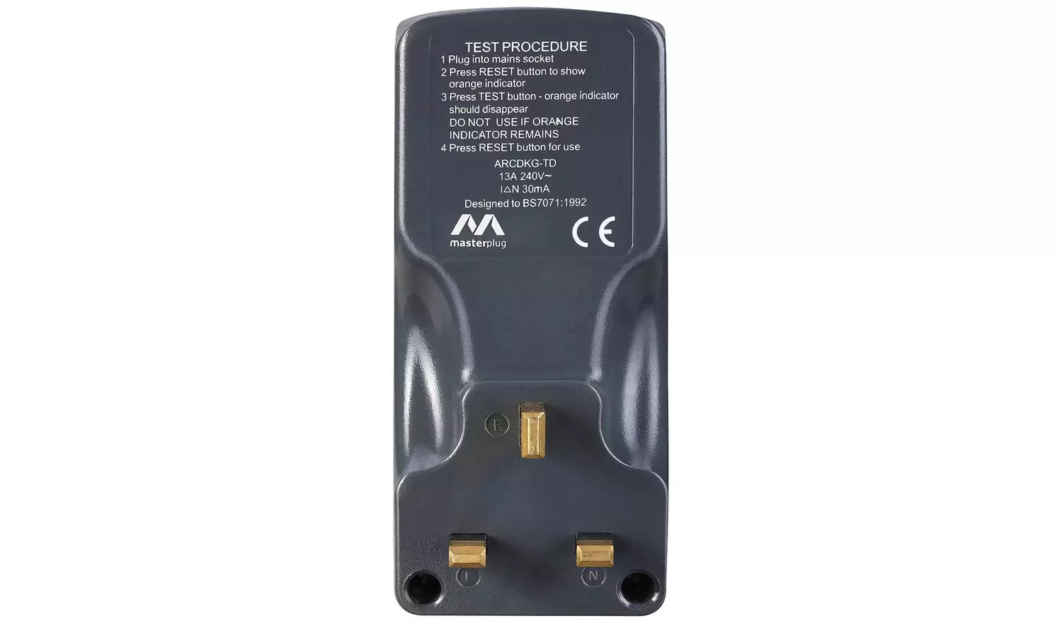 Masterplug RCD 1 Socket Adapter