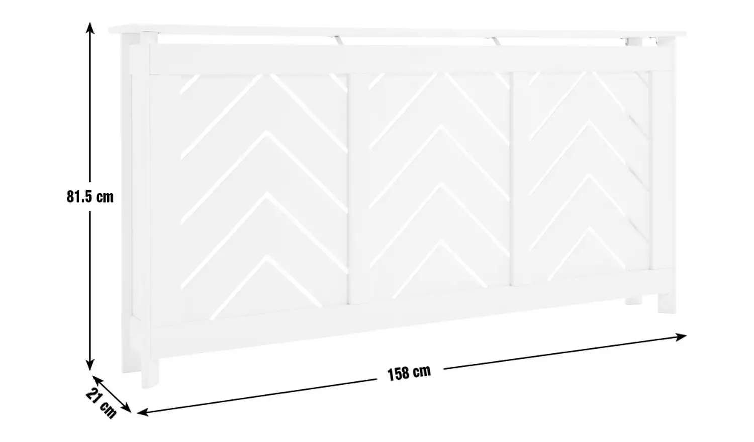 Habitat Chevron Large Radiator Cover - White