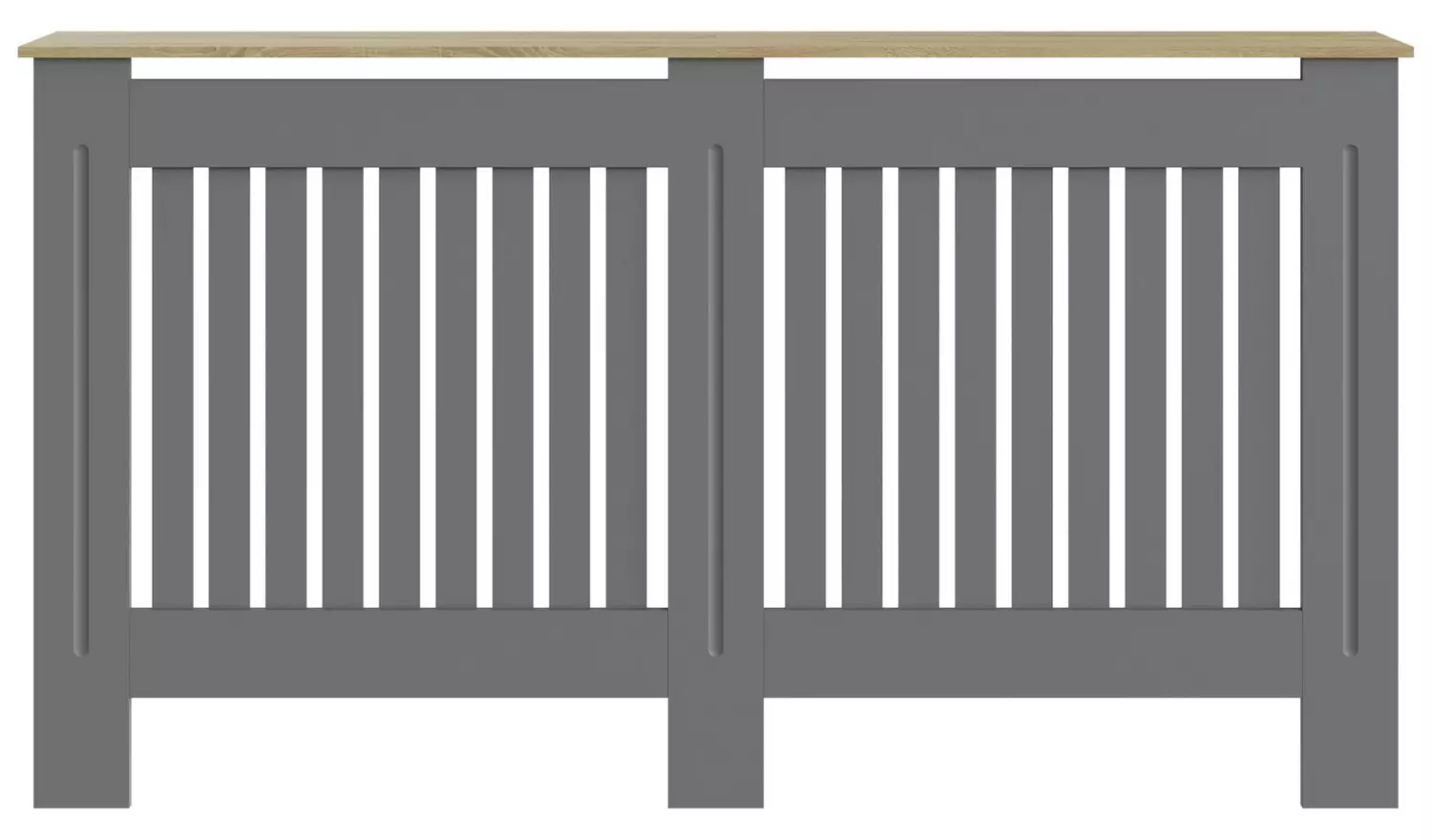 GFW Longslow Large Radiator Cover - Grey & Oak