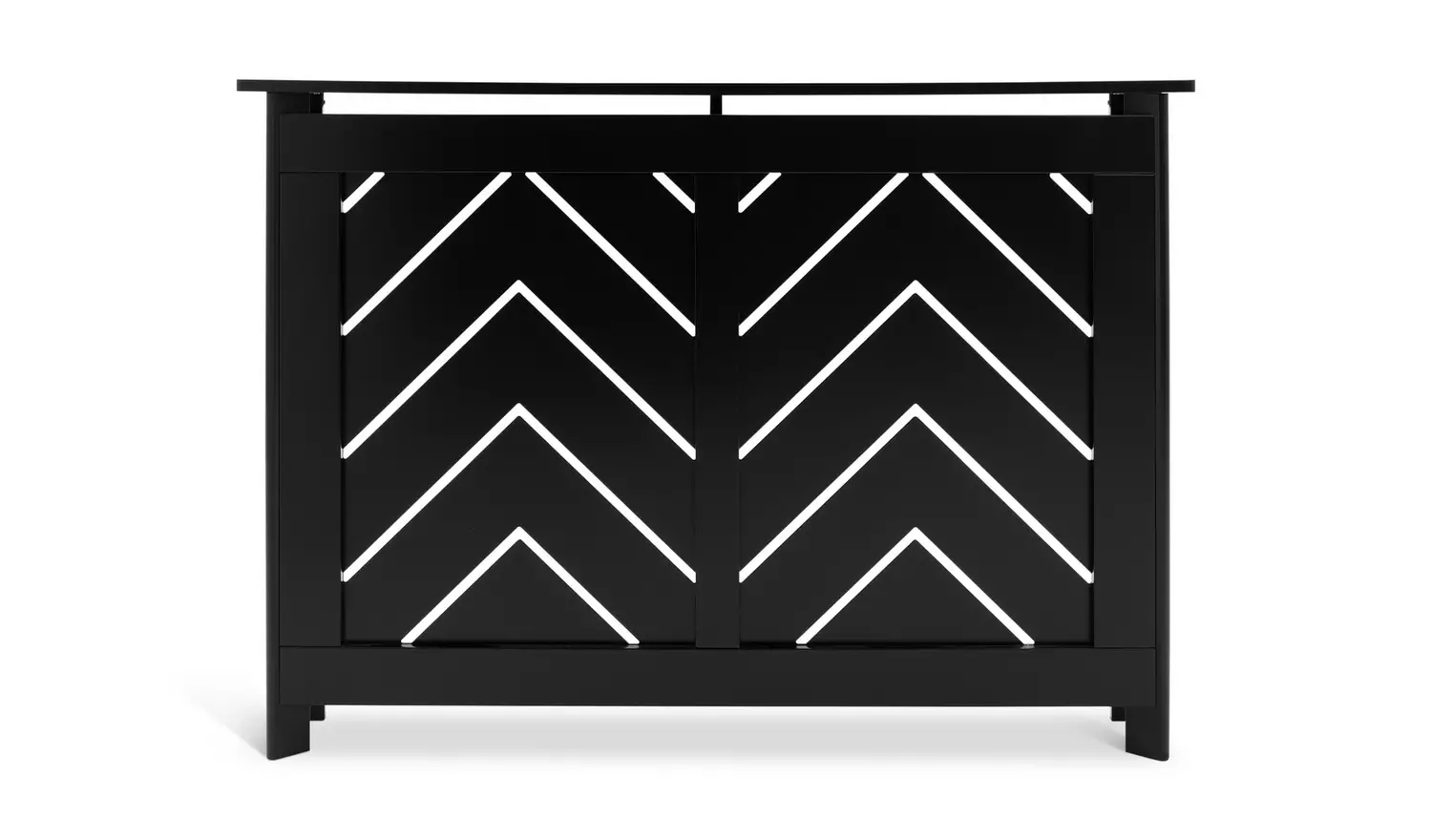 Habitat Chevron Small Radiator Cover - Black