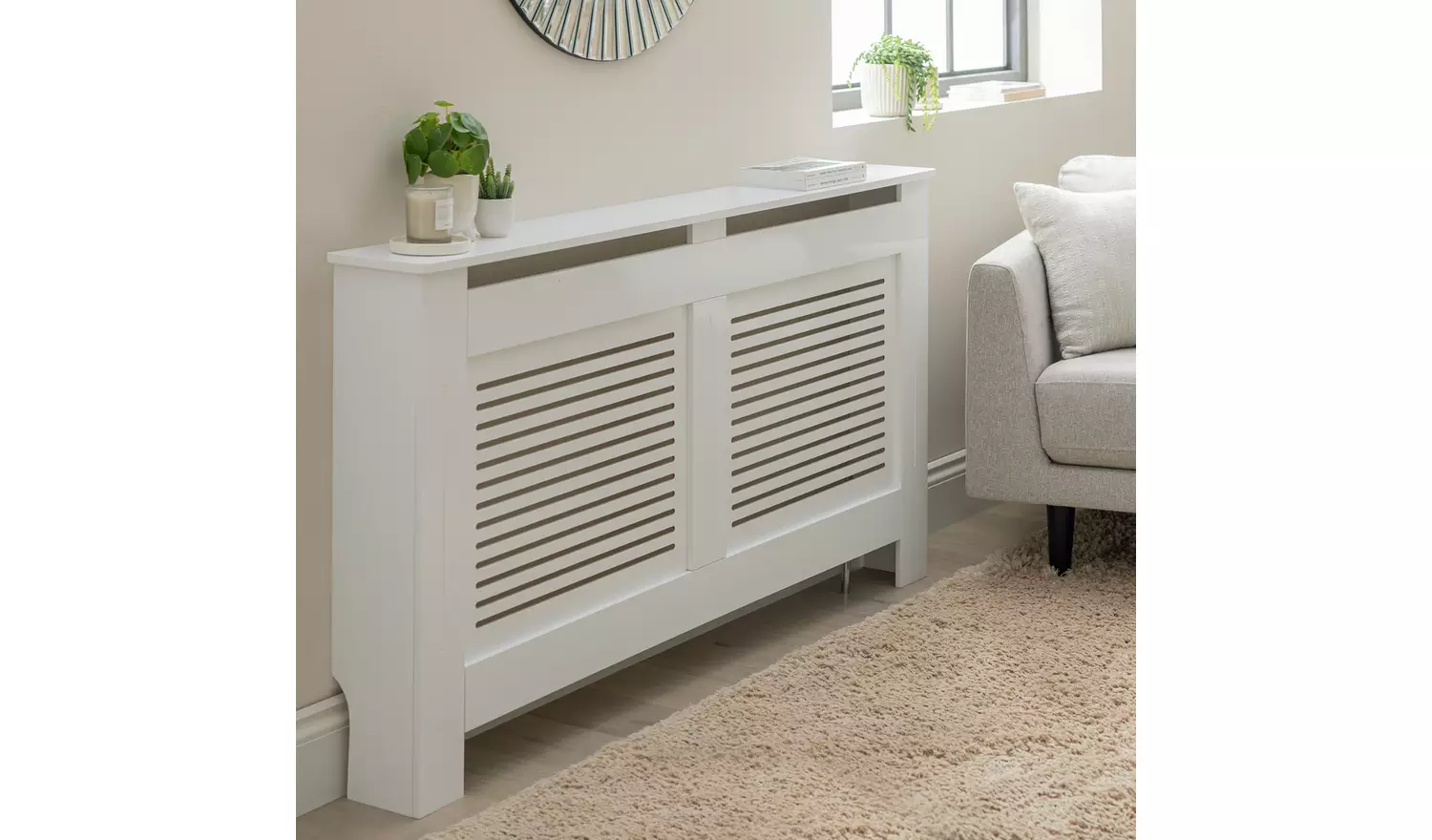 Argos Home Austin Large Radiator Cover - White