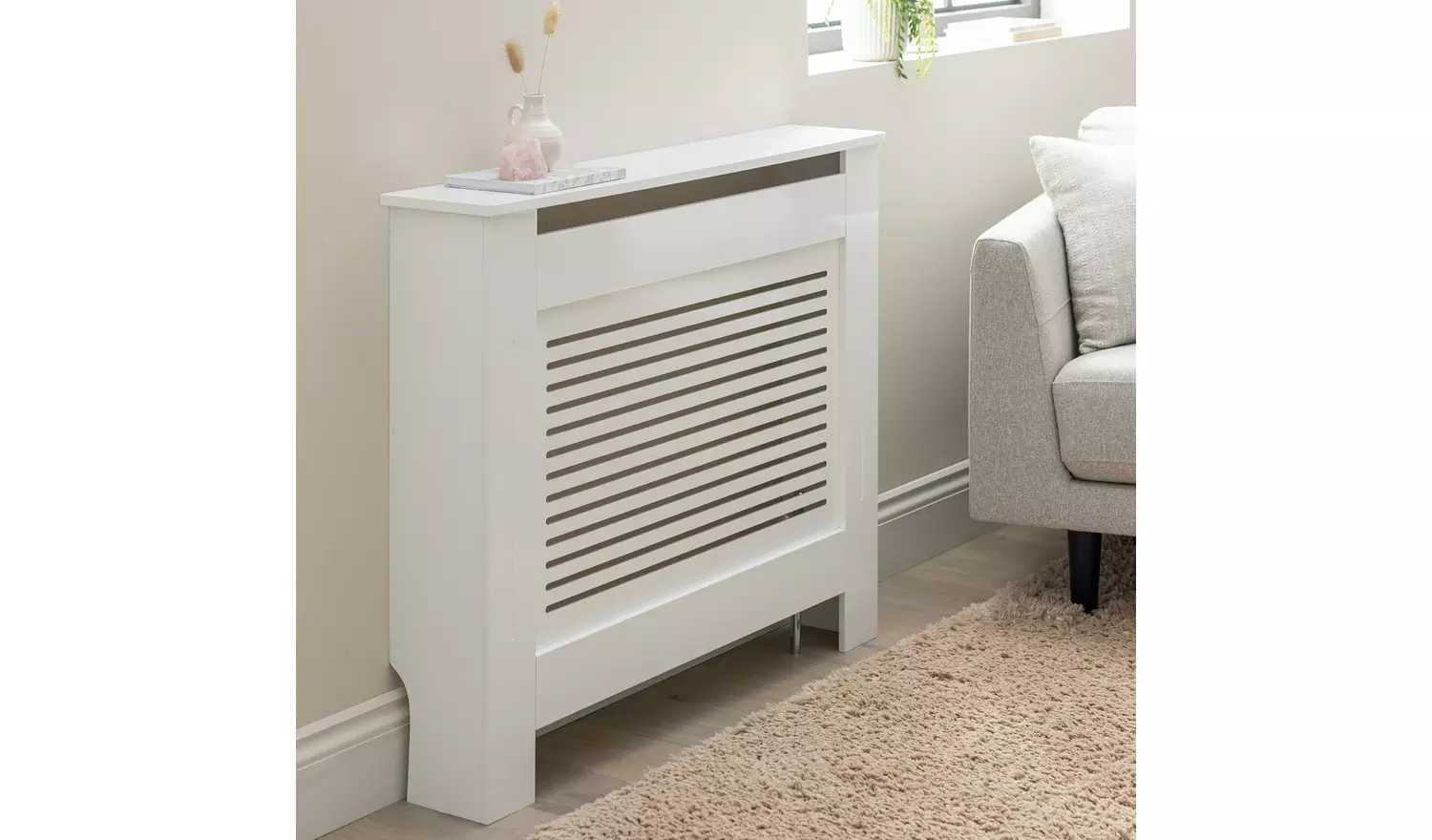 Argos Home Austin Small Radiator Cover - White