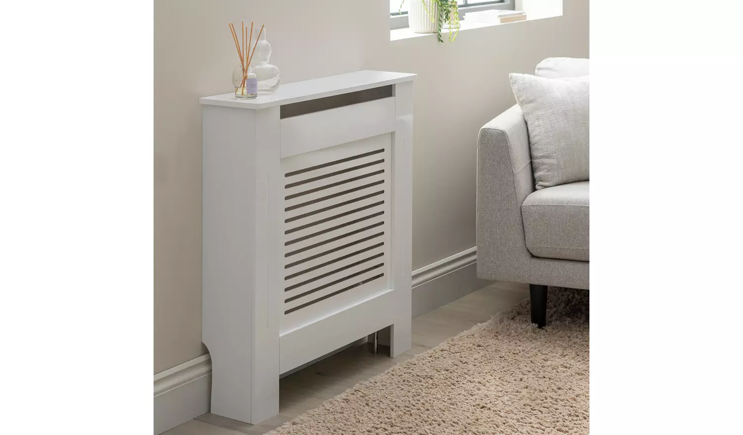 Argos Home Austin Mini Radiator Cover - White