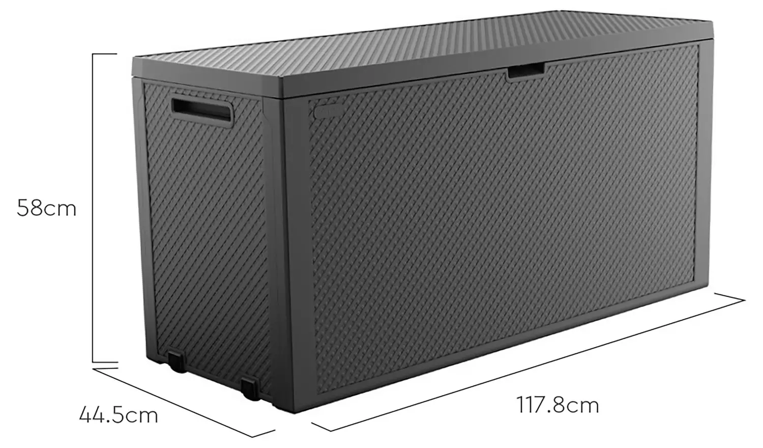 Keter Emily 277L Outdoor Garden Storage Box - Grey