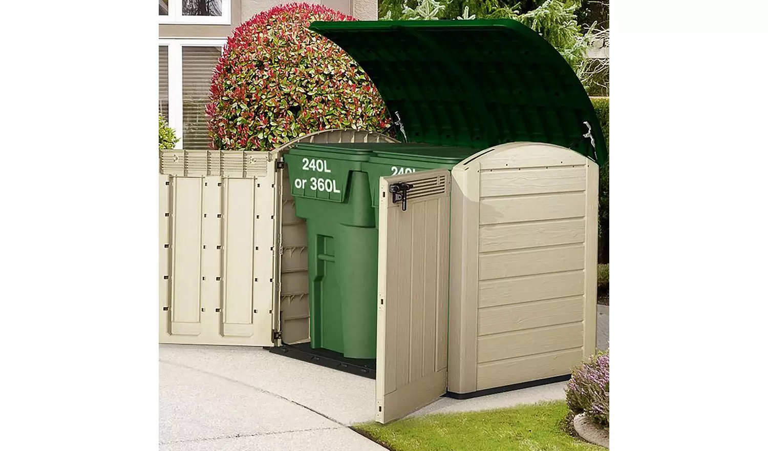 Keter Store It Out Ultra 2000L Garden Bike Shed -Beige/Green