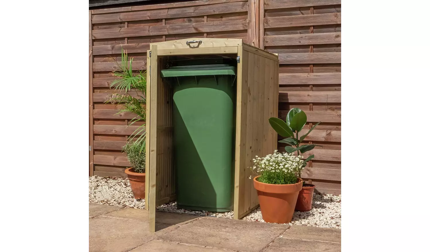 Mercia Premium Pressure Treated Wooden Single Bin Store