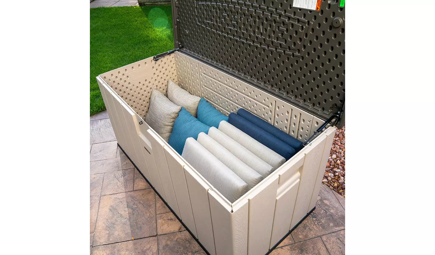 Lifetime Outdoor Garden Storage Deck Box - 150 Gallon