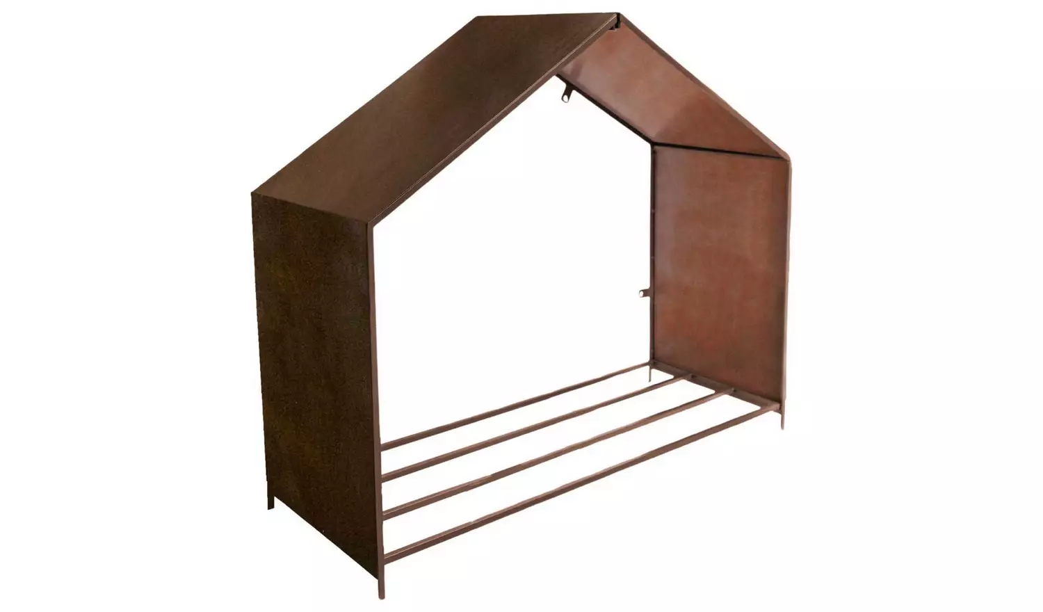 Ivyline Outdoor House Rust Log Storage