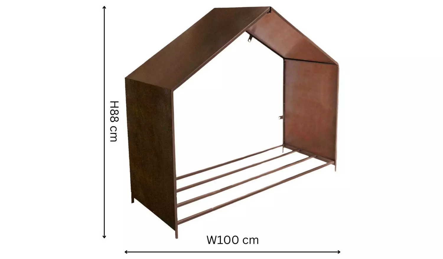 Ivyline Outdoor House Rust Log Storage