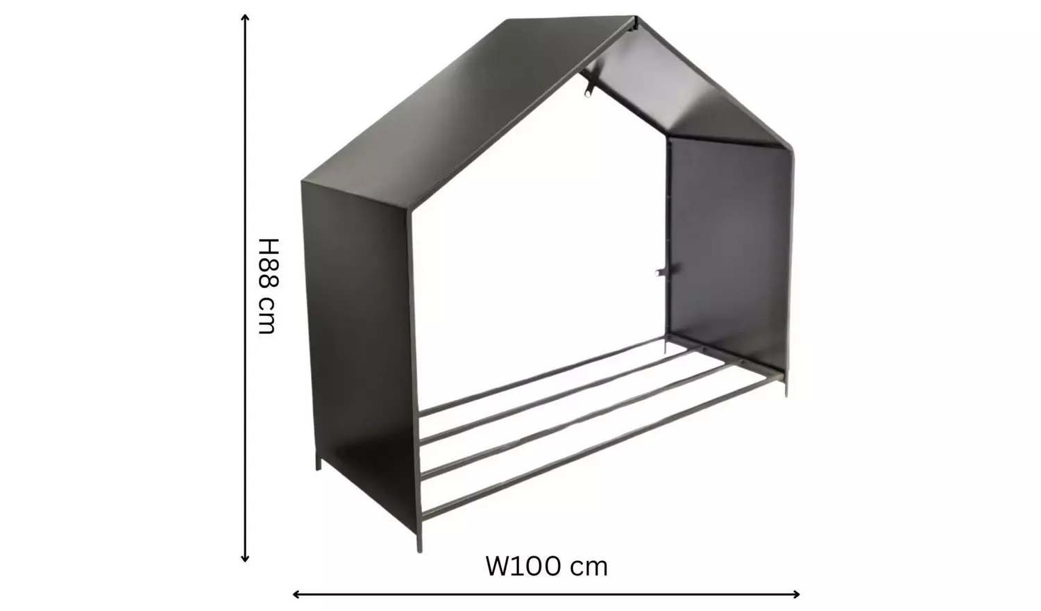 Ivyline Outdoor House Zinc Log Storage