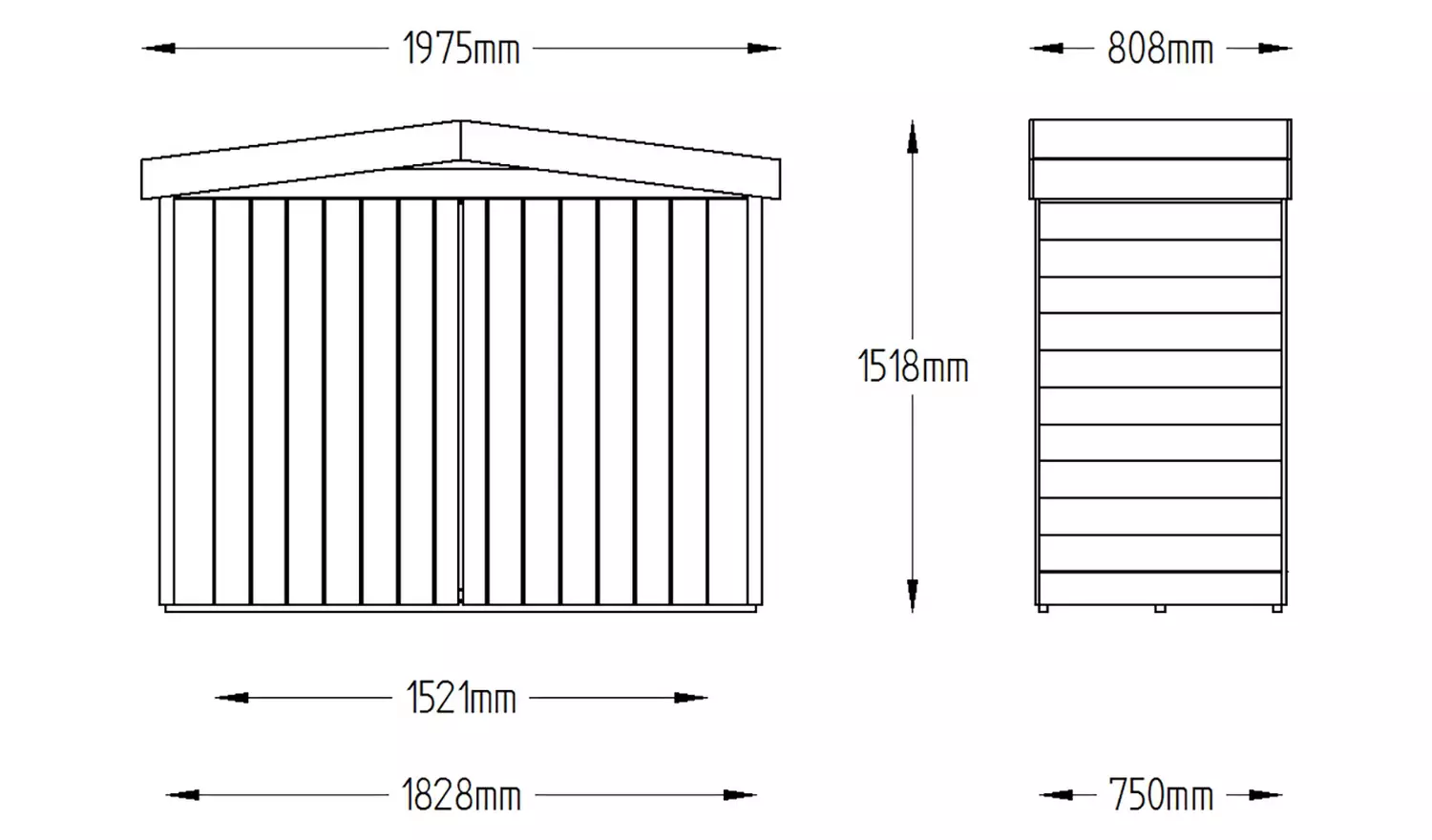 Forest 2000L Wood Effect Large Outdoor Store