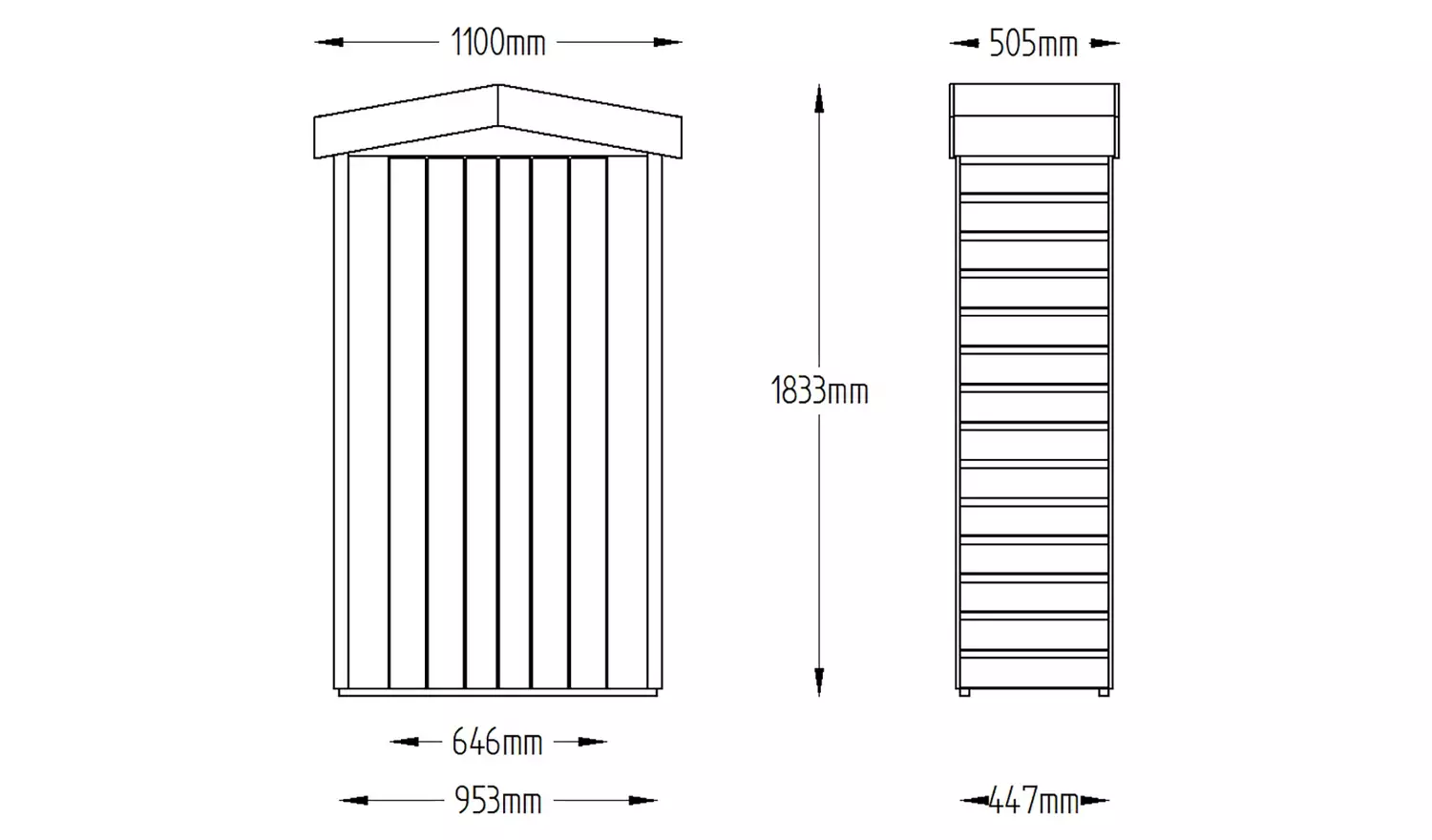 Forest Shiplap Apex Tall Garden Store - 750 Litre