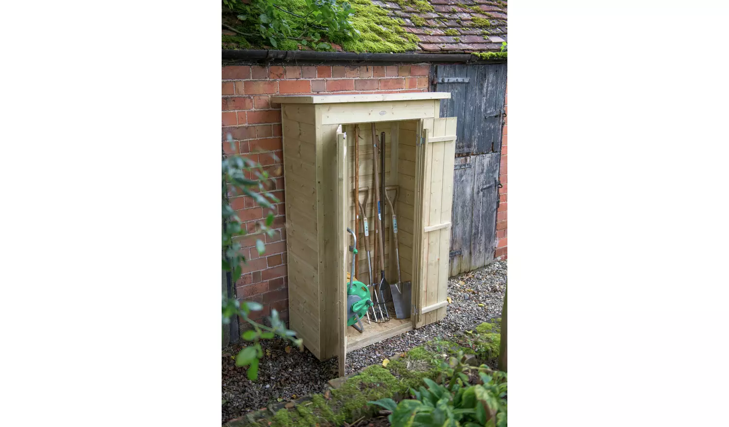 Forest Garden 750L Pent Tall Garden Storage Box - Brown