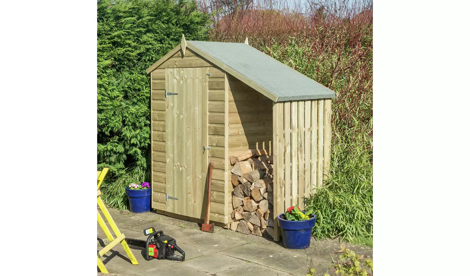 Rowlinson Shiplap Oxford Shed with Lean To - 4x3ft