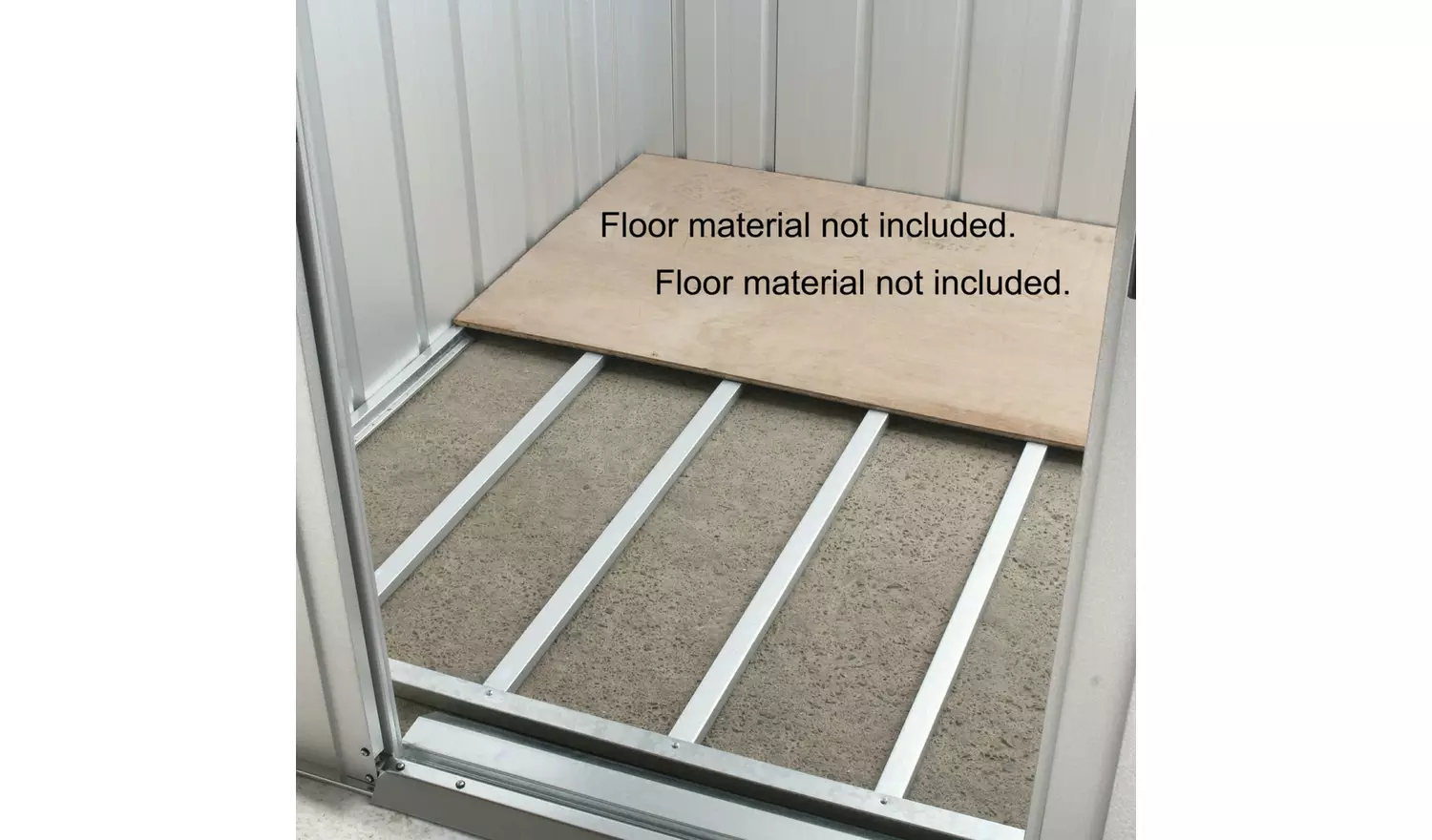 Yardmaster Deluxe Metal Shed with Support Frame - 6 x 4ft