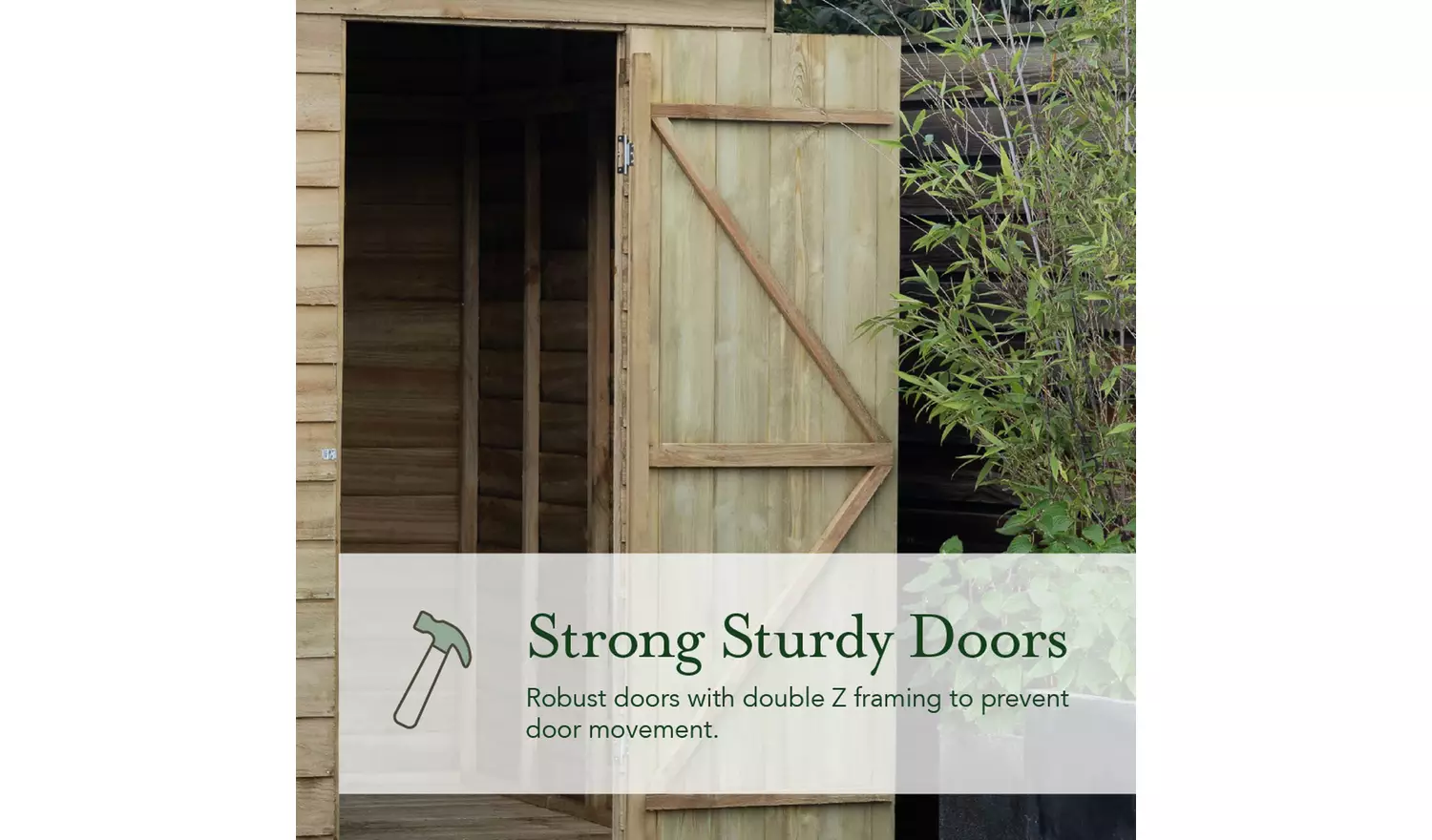 Forest Garden Overlap Windowless Apex Shed 4 x 3ft