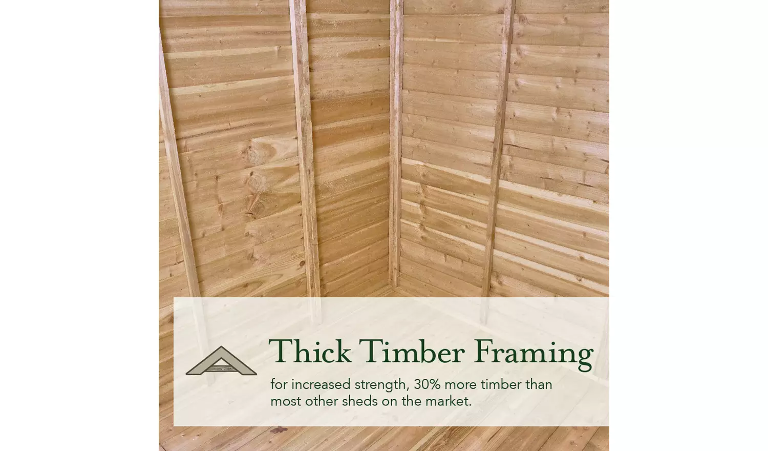 Forest Garden Overlap Windowless Apex Shed 4 x 3ft