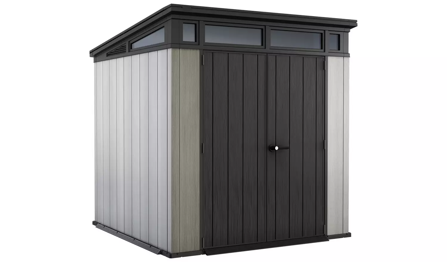 Keter Artisan Pent Outdoor Garden Storage Shed 7 x 7ft -Grey