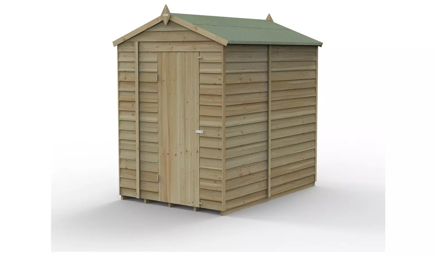 Forest 4Life Overlap Pressure Treated Apex Shed - 7 x 5ft
